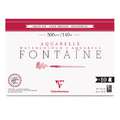 Clairefontaine | FONTAINE® aquarelpapier —  grain fin 300 g/m², 36 cm x 51 cm, 300 g/m², fijn, 1. Blok met 10 vel — éénzijdig gelijmd