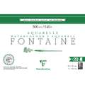 Clairefontaine | FONTAINE® aquarelpapier — grain torchon 300 g/m², 18 cm x 26 cm, 18 cm x 26 cm, 300 g/m², blok (vierzijdig gelijmd)