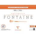 Clairefontaine | FONTAINE® aquarelpapier — grain satiné 300 g/m², 31 x 41cm - 300g/m² - Blok van 20 vellen, 31 cm x 41 cm, 1 stuk, blok (vierzijdig gelijmd)