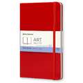 MOLESKINE® | ART Sketchbook — hardcover, Large, 13 cm x 21 cm, 104 blz, 2. Layout: blanco — cover: Scarlet red