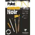 Clairefontaine | Paint ON Noir — zwart multi-papier, DIN A4, 21 cm x 29,7 cm, 250 g/m², 1 stuk, 1. Blok (kopsgelijmd) met 20 vel