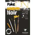 Clairefontaine | Paint ON Noir — zwart multi-papier, DIN A3, 29,7 cm x 42 cm, 250 g/m², 1 stuk, 1. Blok (kopsgelijmd) met 20 vel