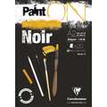 Clairefontaine | Paint ON Noir — zwart multi-papier, DIN A2, 42 cm x 59,4 cm, 250 g/m², 1 stuk, 1. Blok (kopsgelijmd) met 20 vel