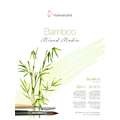 Hahnemühle | Bamboo Mixed Media papier, 36 cm x 48 cm, 265 g/m², mat, 1. Blok 25 vel — tweezijdig gelijmd — portret formaat