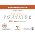 Clairefontaine | FONTAINE® aquarelpapier — grain satiné 300 g/m², 24 x 30cm - 300g/m² - Blok van 20 vellen, 23 cm x 31 cm, 1 stuk, blok (vierzijdig gelijmd)