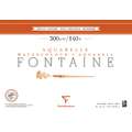 Clairefontaine | FONTAINE® aquarelpapier — grain satiné 300 g/m², 36 x 51cm - 300g/m² - Blok van 20 vellen, 36 cm x 51 cm, 1 stuk, blok (vierzijdig gelijmd)