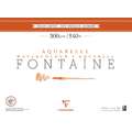 Clairefontaine | FONTAINE® aquarelpapier — grain satiné 300 g/m², 46 x 61cm - 300g/m² - Blok van 20 vellen, 46 cm x 61 cm (12P), 1 stuk, blok (vierzijdig gelijmd)