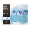 I LOVE ART | Aquarelblok, 30 cm x 40 cm, 300 g/m², fijn, 30 cm x 40 cm