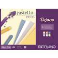 FABRIANO® | Tiziano pastelpapier, DIN A4, 21 cm x 29,7 cm, 160 g/m², ruw|gestructureerd, 3. Blok - éénzijdig gelijmd | 30 vel | pastel tinten