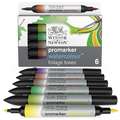 WINSOR & NEWTON™ | Promarker Watercolour™ — se ○, Foliage, set met 6 markers