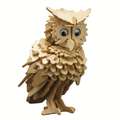 Pebaro | Bouwpakketten — onbehandeld hout, Owl, 10 cm x 18 cm — 147 onderdelen, 1 stuk