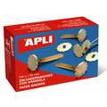 APLI® | monsterklemmen met ring, 100 stuks, 25 mm, pak van 100 stuks