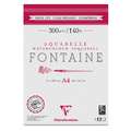 Clairefontaine | FONTAINE® aquarelpapier —  grain fin 300 g/m², A4, 21 cm x 29,7 cm, 300 g/m², fijn, 2. Blok met 12 vel — éénzijdig gelijmd