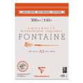 Clairefontaine | FONTAINE® aquarelpapier — grain satiné 300 g/m², (A3) 29,7 cm x 42 cm, A3, 29,7 cm x 42 cm, blok (eenzijdig gelijmd)