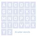 QBIX | Alphabet stencil — 26-sets, Sans Serif — 5 cm, set, set, 1. Sans Serif — zonder schreef
