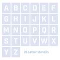 QBIX | Alphabet stencil — 26-sets, Sans Serif — 7 cm, set, set, 1. Sans Serif — zonder schreef