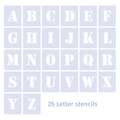 QBIX | Alphabet stencil — 26-sets, Serif — 5 cm, set, set, 2. Serif — met schreef