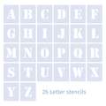QBIX | Alphabet stencil — 26-sets, Serif — 7 cm, set, set, 2. Serif — met schreef