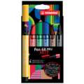 STABILO® | ARTY Pen 68 MAX viltstift — sets, 6 kleuren, 1-5 mm, wig-vormige punt