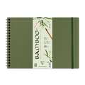 Clairefontaine | BAMBOO aquarelpapier, DIN A4, 21 cm x 29,7 cm, 250 g/m², fijn, 07. Carnet de voyage (spiraalblok) met 20 vel — landschap = liggend formaat