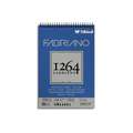 FABRIANO® |1264 tekenblok zwart — spiraal, DIN A4, 21 cm x 29,7 cm, 200 g/m², ruw, 2. Blok met 40 vel