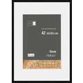 nielsen® | Skava wissellijst — grenenhout ○ incl. passe-partout, Zwart, DIN A2, 42 cm x 59,4 cm, (A2) 42 cm x 59,4 cm — uitsnede passe-partout 29,7 cm x 42 cm