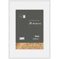 nielsen® | Skava wissellijst — grenenhout ○ incl. passe-partout, Wit, DIN A1, 59,4 cm x 84,1 cm, (A1) 59,4 cm x 84,1 cm — uitsnede passe-partout 42 cm x 59,4 cm