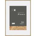nielsen® | Skava wissellijst — grenenhout ○ incl. passe-partout, Eiken naturel, DIN A1, 59,4 cm x 84,1 cm, (A1) 59,4 cm x 84,1 cm — uitsnede passe-partout 42 cm x 59,4 cm