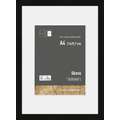 nielsen® | Skava wissellijst — grenenhout ○ incl. passe-partout, Zwart, DIN A4, 21 cm x 29,7 cm, (A4) 21 cm x 29,7 cm — uitsnede passe-partout 15 cm x 20 cm