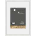 nielsen® | Skava wissellijst — grenenhout ○ incl. passe-partout, Wit, DIN A4, 21 cm x 29,7 cm, (A4) 21 cm x 29,7 cm — uitsnede passe-partout 15 cm x 20 cm