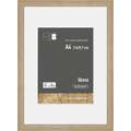 nielsen® | Skava wissellijst — grenenhout ○ incl. passe-partout, Eiken naturel, DIN A4, 21 cm x 29,7 cm, (A4) 21 cm x 29,7 cm — uitsnede passe-partout 15 cm x 20 cm