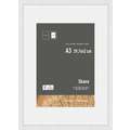 nielsen® | Skava wissellijst — grenenhout ○ incl. passe-partout, Wit, DIN A3, 29,7 cm x 42 cm, (A3) 29,7 cm x 42 cm — uitsnede passe-partout 21 cm x 29,7 cm