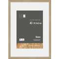 nielsen® | Skava wissellijst — grenenhout ○ incl. passe-partout, Eiken naturel, DIN A3, 29,7 cm x 42 cm, (A3) 29,7 cm x 42 cm — uitsnede passe-partout 21 cm x 29,7 cm