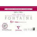 Clairefontaine | FONTAINE® aquarelpapier — grain fine 640 g/m², 18 x 26cm - 640g/m² - Blok van 10 vellen, 18 cm x 26 cm, fijn, blok (vierzijdig gelijmd)