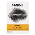 CANSON® | GRADUATE BRISTOL papierblok, A4, 21 cm x 29,7 cm, glad, 180 g/m²