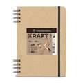 Clairefontaine | KRAFT schetsboek — dubbel gespiraleerd, DIN A5, 14,8 cm x 21 cm, schetsboek, 115 g/m²