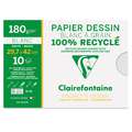 Clairefontaine | Dessin à grain tekenpapier ○ 100% gerecycled — pakken, A3, 29,7 cm x 42 cm, pak van 10 stuks, 180 g/m²