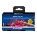 STAEDTLER® | Pigment brush pen 371 — 6-sets, Reds & Pinks, set, penseelpunt
