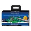 STAEDTLER® | Pigment brush pen 371 — 6-sets, Greens & Turquoises, set, penseelpunt