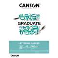 CANSON® | GRADUATE LETTERING MARKER papierblok, A3, 29,7 cm x 42 cm, glad, 180 g/m², blok (eenzijdig gelijmd)