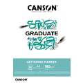 CANSON® | GRADUATE LETTERING MARKER papierblok, DIN A3, 29,7 cm x 42 cm, glad, 180 g/m², blok (eenzijdig gelijmd)
