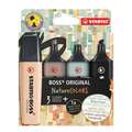STABILO® | BOSS® ORIGINAL NatureCOLORS highlighter — sets, set B — 4 kleuren, set, wig-vormige punt