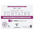 Clairefontaine | FONTAINE® aquarelpapier — hoogwit ○ grain fin ○ 300 g/m², 20 cm x 15 cm, 300 g/m², fijn, 2. Blok met 15 vel — vierzijdig gelijmd