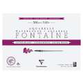 Clairefontaine | FONTAINE® aquarelpapier — hoogwit ○ grain fin ○ 300 g/m², 36 cm x 26 cm, 300 g/m², fijn, 2. Blok met 15 vel — vierzijdig gelijmd