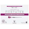Clairefontaine | FONTAINE® aquarelpapier — hoogwit ○ grain fin ○ 300 g/m², 51 cm x 36 cm, 300 g/m², fijn, 3. Blok met 12 vel — vierzijdig gelijmd