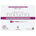 Clairefontaine | FONTAINE® aquarelpapier — hoogwit ○ grain fin ○ 300 g/m², 61 cm x 46 cm, 300 g/m², fijn, 3. Blok met 12 vel — vierzijdig gelijmd