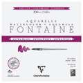 Clairefontaine | FONTAINE® aquarelpapier — hoogwit ○ grain fin ○ 300 g/m², 20 cm x 20 cm, 300 g/m², fijn, 2. Blok met 15 vel — vierzijdig gelijmd