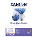 CANSON® | Mixed Media Essentia multi-papier, A4, 21 cm x 29,7 cm, 250 g/m², fijn, 1. Eénzijdig gelijmd blok met 30 vel