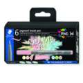 STAEDTLER® | Pigment brush pen 371 — 6-sets, set, penseelpunt