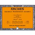 ARCHES® | Aquarelle aquarelblok — 300 g/m², 26 cm x 36 cm, 300 g/m², ruw, 4. Blokken - vierzijdig gelijmd | 20 vel | natuurwit | Grain Torchon (GT) = grofgekornd